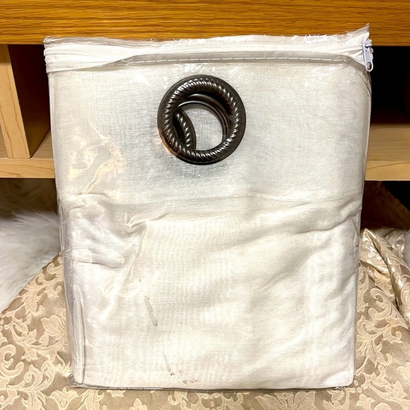 Home Linen Collection Sheer Grommet Window Panels- Curtains- Home Decor - Picture 4 of 5